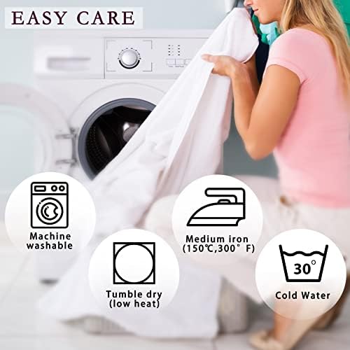 Wish Care White Polyester Table Clothes for 4 Foot Rectangle Tables, Wrinkle Free Fitted Table Cover with Pleated Ruffle Table Skirt for Birthday Party Wedding Trade Show Event Display - Image 6