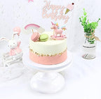 Set of 3 Pieces Cake Stands Iron Cake Holder Dessert Display Plate Serving Tray for Baby Shower Wedding Birthday Party (White) - Image 5