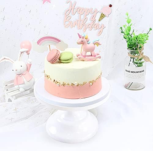 Set of 3 Pieces Cake Stands Iron Cake Holder Dessert Display Plate Serving Tray for Baby Shower Wedding Birthday Party (White) - Image 5