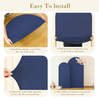 Navy Blue Arch Cover 2 Set-7.2FT, 6FT Arch Backdrop Cover Spandex Fitted Wedding Arch Stand Covers for Bridal Shower Wedding Baby Shower Birthday Party Banquet Photo Background Decorations - Image 6