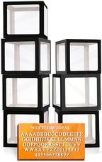 Ledido Transparent Balloon Boxes with 78 Letters Numbers for Custom Name by Ledido
