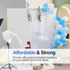 EMART Backdrop Stand 10x10FT Adjustable Back Drop Stand for Party -Gold - Image 6