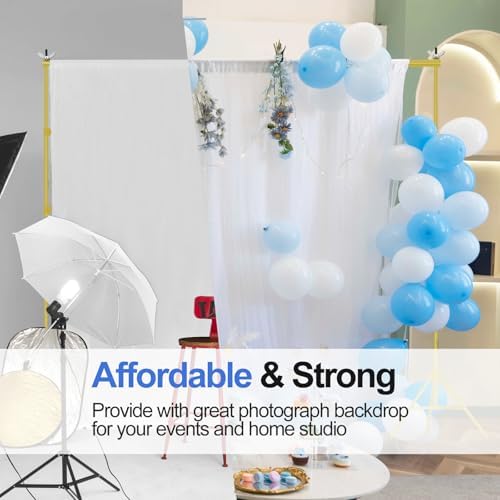 EMART Backdrop Stand 10x10FT Adjustable Back Drop Stand for Party -Gold - Image 6