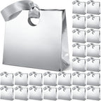 Feifeiya 30 Pcs Medium Silver Gift Bags with Ribbon Handle by Feifeiya