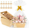 EVELOMO 10 Pack Empty Gift Baskets to Fill - 10" x 8" Small Baskets for Gifts Empty, Sturdy DIY Gifts Baskets Sets with 500g Crinkle Cut Papers for Birthdays Weddings Parties and Holidays (Kraft) by EVELOMO