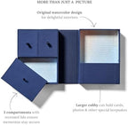 Savor Small Keepsake Box and Fabric Photo Frame - Memory Box for Wedding, Travel and Convocation - Keepsake Storage Box for Couples to Save Memories (Blue with Coral Interior) - Image 5