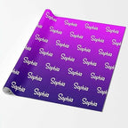 MyPupSocks Custom Birthday Gift Wrapping Paper, Personalized Gradient Purple Gift Wrap Paper with Logo Funny Wrapping Paper Roll for Men Women Boys Girls Christmas Memorial 58x23 3 Rolls - Image 2