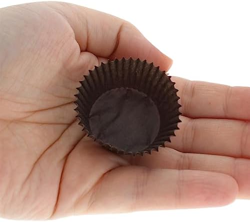 CybrTrayd No.5 Glassine Paper Approximately 5,000 Pieces – 1-1/4” Base, 3/4” Wall Candy Cups, Brown - Image 5