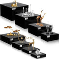 Geelin 8 Pack Acrylic Buffet Display Risers for Food Jewelry,Black,Flat by Geelin