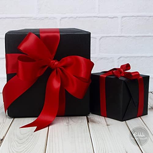 Ribbli Red Double Faced Satin Ribbon,1-1/2” x Continuous 25 Yards,Use for Bows Bouquet,Christmas Gift Wrapping,Floral Arrangement (Pack of 3) - Image 3