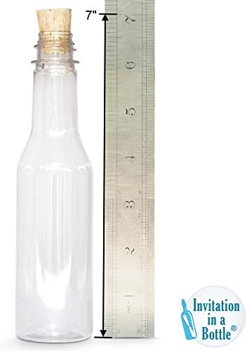 Plastic Bottles & Corks for Bottle Message Invitations, Announcements, DIY Craft, Party Favors & Sand Art - Clear Plastic (160 Bottles & Corks) - Image 4