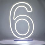 LED Neon Signs Number 6 Birthdays Decor Neon Lights Party USB Plus Battery Case Light up your baby's birthday with our Neon Number Six Sign (Number 6) by NUOSHANZS
