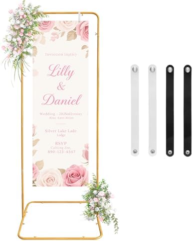 Wedding Welcome Sign Easel Metal Poster Holder Vendor Display Stand by IKULE