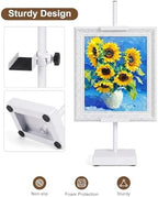 Adjustable Tabletop Easel Stand, White 17" H Easels for Display - Image 5