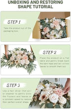 Faux Flower Swag Set of 2 for Wedding Welcome Signs Floral Swag Wedding Reception Ceremony Signs Decor (Champagne & Cream) - Image 6