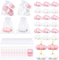 Treela 24 Sets Cloud Tealight Candles Party Favors, Classic, Pink and White by Treela