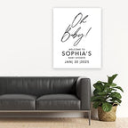 Andaz Press Custom Large Baby Shower Welcome Sign, 16" x 20", Oh Baby! Personalized Canvas Welcome Sign, Signage, Gender-Neutral Canvas Sign for Baby Sprinkle, Baby Shower, Baby Shower Decorations - Image 4