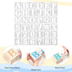 114Pcs Baby Shower Blocks Game Kit, 52 Wooden Blocks, 24 Paint Markers - Image 5