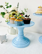 3 Pcs Blue Cake Stand Set Round Plastic Cupcake Stand Holder Dessert Table Display Set, Dessert Serving Platter for Tea Party, Birthday, Wedding, Baby Shower - Image 5