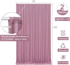 10x10 Dusty Pink Backdrop Curtain for Parties Wedding Wrinkle Free Pink Photo Curtains Backdrop Drapes Fabric Decoration for Birthday Party Baby Shower 5ft x 10ft,2 Panels - Image 5