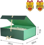 BoxSkivra Green Extra Large Gift Box 19x16x6 Inch Jumbo Box, 3 Pack - Image 3