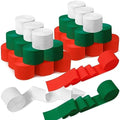 Qilery 36 Rolls Crepe Paper Streamers Hanging Party Decoration Colored Streamers Party Decorations for Birthday Wedding Baby Shower Gender Reveal Engagement (Red, White, Green,1.8 Inch x 98 ft) by Qilery