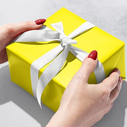 Jillson Roberts Gift Wrap, Matte Yellow (5 feet x 30 inches) - Image 2