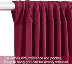 40ft x 15ft Burgundy Wrinkle Free Backdrop Curtains for Wedding Party Backdrops Curtain Drapes Fabric Decorations Photo Back Drop Cloth for Baby Shower Photography Stage Reception - Image 7