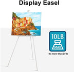 Falling in Art 65" A-Frame Wooden Tripod Easel Stand (White) - Image 6