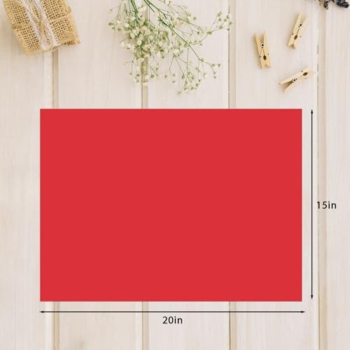 1000 Sheets 20"X15" Red Tissue Paper Bulk for Gift Bags - Wrapping Tissue Paper for Birthday Weddings Showers Gift Packaging Arts Craft Party Favor Decoration Wrapping Supplies - Image 2