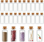 Patelai 72 Pcs Small Glass Jars with Cork Lids, Mini Bottles,30ml/1oz by Patelai