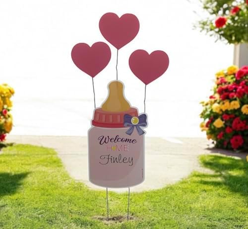 Welcome Home Baby Yard Decoration Sign, Its a Girl - Image 2