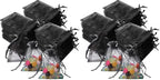Woanger 500 Pcs Black Organza Bags Bulk 3 x 4 Inch Small Drawstring Mesh Gift Bags Sheer Jewelry Pouches Sachet Candy Pouch for Wedding Favor Holiday Festival Birthday Party Shower (Pack of 2) by Woanger
