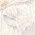 DeZerlor Ivory White Washable Cheesecloth Napkins Set of 50 for Party by DeZerlor