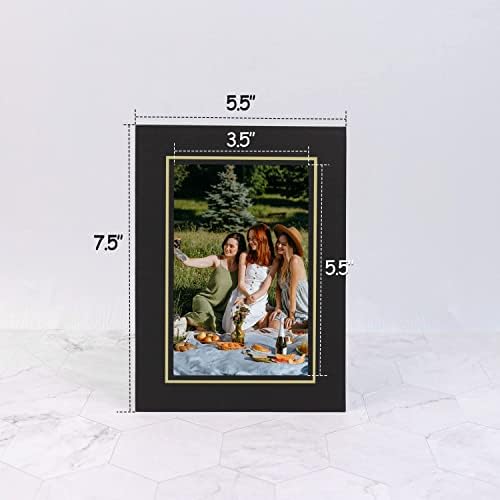 Golden State Art, Paper Picture Frames, 4X6, Black Gold Lining, 50 Pack - Image 2