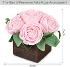 Pink Dining Table Centerpiece Set of 6, Pre-Made, Wooden Box - Image 2