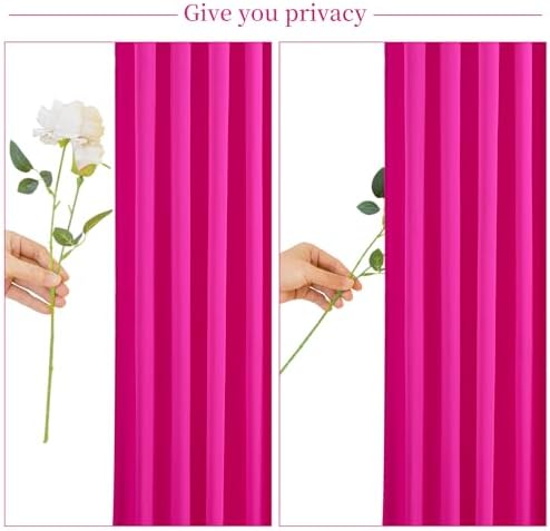 40ft x 10ft Wrinkle Free Hot Pink Wedding Backdrop Curtains for Party Bridal Shower Reception Decorations Hot Pink Fabric Curtain Backdrops Drapes for Photography Baby Shower Birthday Background - Image 7