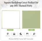 6.6FT x 6.6FT Sage Green Square Backdrop Arch Cover Double-Sided Spandex Arch Covers Fitted Wedding Arch Stand Cover Stretchy Backdrop for Balloon Arches Birthday Baby Shower Party Banquet Decorations - Image 6