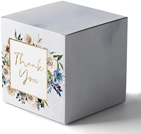 Paper Box - Mini Favor Box For Baby Shower 4x4x4 Inches Paper Gift Boxes, Candy Paper Box For Party Favors, Baby Shower Floral, Girl Theme- Pack Of 20 by Inkdotpot