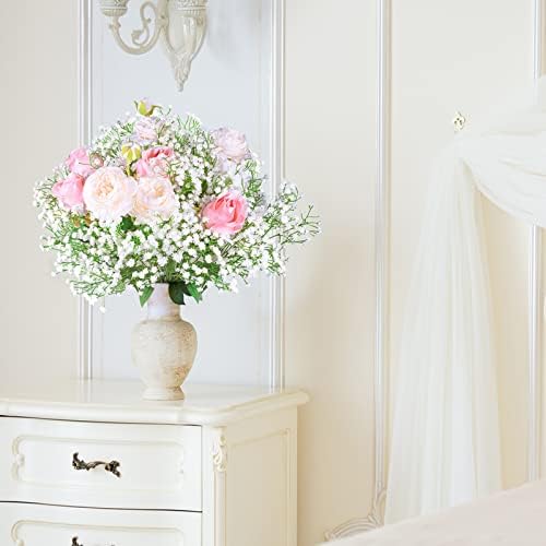 Babys Breath Artificial Flowers Bulk 30 Pcs White Gypsophila Faux Flowers - Image 4