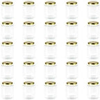 6 oz Clear Hexagon Jars,Small Glass Honey Jars With Lids(Golden),Mason Jars For Herbs,Foods,Jams,Liquid, Canning Jars Spice Jar For Storage 25 Pack by Encheng