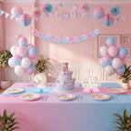 Teddy Bear Gender Reveal Baby Shower Decorations for 40 Guests, We Can Bearly Wait Baby Shower Plates and Napkins Set, Pink Blue Bear Party Supplies, Neutral Baby Shower Tableware Decor - Image 7