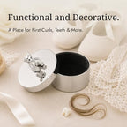 Teddy Bear Silver Plated First Curl & Tooth Keepsake Box - Image 5