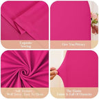 Hot Pink Arch Backdrop Cover 7.2ft 6.6ft 6ft Arch Cover Set of 3 Arch Covers Stretchy Backdrop for Wedding Party Baby Shower Birthday Photography Spandex Arch Stand Covers Backdrop Curtains Decor - Image 6