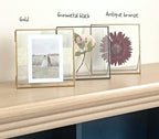 Beedecor Double Glass Frame for Pressed Flowers, Leaf and Artwork,Gold 6x6 Standing Square Metal Picture Frames, Set of 2 Pressed Flower Frames with Stand (Gold, 6x6) - Image 4