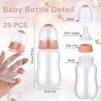 TrelaCo 20 Pcs Bottle Chug Game, Boho Baby Shower Favors, Brown - Image 3