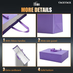 YACEYACE Purple Gift Bags Bulk, 20 Pack Purple Gift Bags with Handles - Image 4