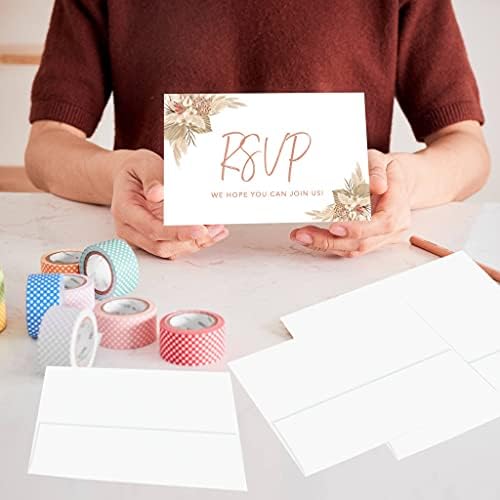 Andaz Press 56-Pack Personalized RSVP Postcards for Wedding Boho Dried Palm Leaves Cardstock Response Reply Cards for Bridal Shower Baby Shower Birthday Event Custom Date and Return Address 4 x 6-Inch - Image 4