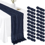 20 Pack Navy Blue 17 x 108 Inch Cheesecloth Table Runner - Boho Gauze Sheer Fabric for Wedding Baby Shower Party Home Decor by Unknown