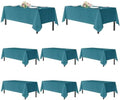 sancua Teal Tablecloths Rectangle, 8 Pack Table Cloth for 6 Foot Tables by sancua